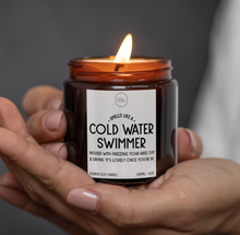 Load image into Gallery viewer, Cold Water Swimmer Candle, Wild Swimming Gifts
