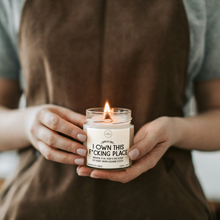 Load image into Gallery viewer, I Own This Place Candle, Funny New Home Gift