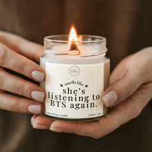 Load image into Gallery viewer, Listening To BTS Again Candle, Gift For BTS Fans
