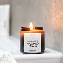 Load image into Gallery viewer, Smells Like Fernando Alonso Candle, Formula One Gifts