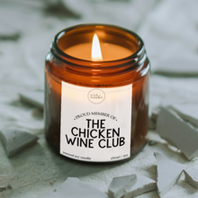 Load image into Gallery viewer, Chicken Wine Club Candle, Wine Lover Gift
