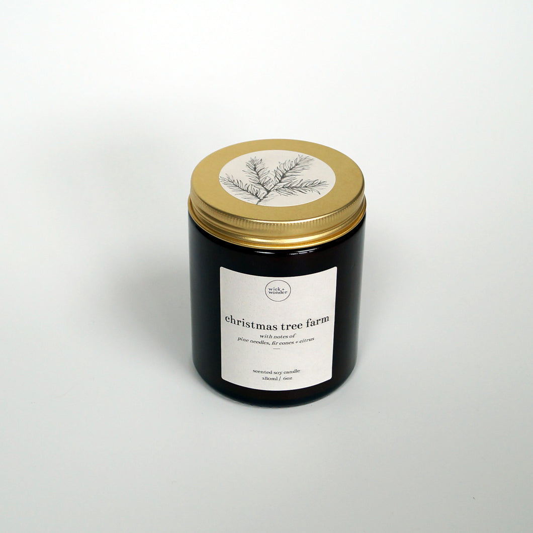 'Christmas Tree Farm' Christmas Candle