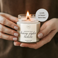 Load image into Gallery viewer, Harry Styles Tickets Candle, Together Together Ticket Reveal Gift
