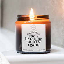 Load image into Gallery viewer, Listening To BTS Again Candle, Gift For BTS Fans
