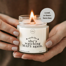 Load image into Gallery viewer, Smells Like She's Watching MAFS Again Candle, Married At First Sight Gifts
