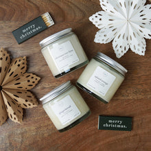 Load image into Gallery viewer, Festive Bundle – 3 x Mini Christmas Candles + &#39;Merry Christmas&#39; Matches
